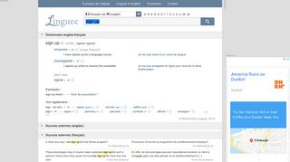 sign up - Traduction française – Linguee