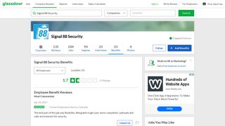 Signal 88 Security Employee Benefits and Perks | Glassdoor