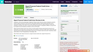 Signal Financial Federal Credit Union Reviews - WalletHub