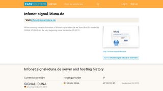 Infonet.signal-iduna.de server and hosting history
