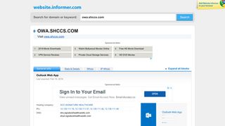 owa.shccs.com at WI. Outlook Web App - Website Informer