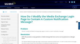 Signiant | How Do I Modify the Media Exchange Login...
