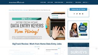 SigTrack Review: Work from Home Data Entry Jobs