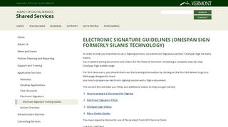 Electronic Signature Guidelines (Silanis Technology) | Shared Services