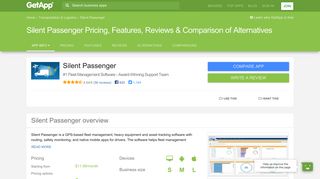 Silent Passenger Pricing, Features, Reviews & Comparison of ...