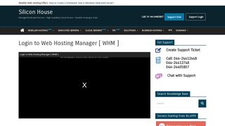 Login to Web Hosting Manager [ WHM ] - Silicon House