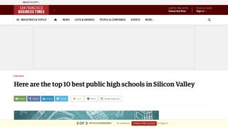 Here are the top 10 best public high schools in Silicon Valley - San ...