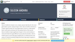 SILICON ANDHRA - GuideStar Profile