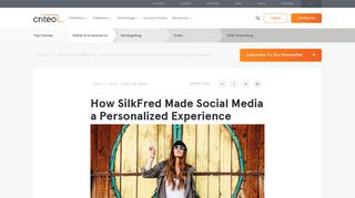 How SilkFred Made Social Media a Personalized Experience | Criteo