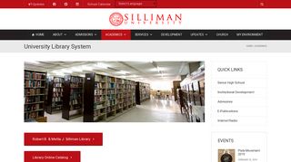 University Library System | Silliman University