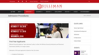 Admission Procedures | Silliman University