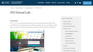 ITS Virtual Lab | sils.unc.edu