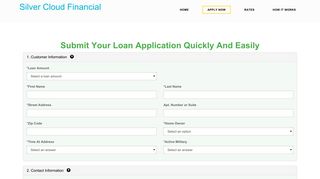 Silver Cloud Financial - Apply Online