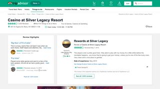 Rewards at Silver Legacy - Review of Casino at Silver Legacy Resort ...