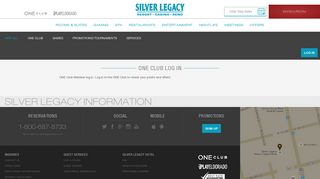 ONE Club Log In | Silver Legacy Resort Casino