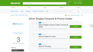 Silver Singles Coupons, Promo Codes & Deals 2019 - Groupon