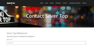 Contact Us - Silver Top Taxis