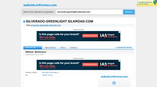 silverado-greenlight.silkroad.com at WI. SilkRoad - Maintenance
