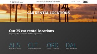 Car Rental Locations | Silvercar