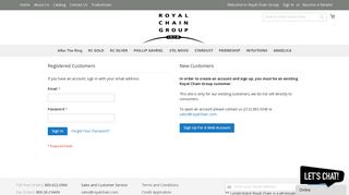 Customer Login | Royal Chain Group