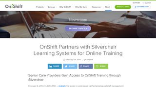 OnShift Partners with Silverchair Learning Systems for Online Training
