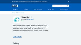 SilverCloud - NHS Apps Library