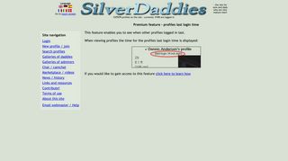 SilverDaddies - Premium feature - profiles last login time