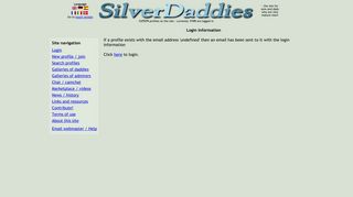 SilverDaddies - Forgotten login
