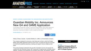 Guardian Mobility Inc. announces new G4 and G4ME application