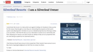 Silverleaf Resorts - I am a Silverleaf Owner Jan 25, 2019 @ Pissed ...