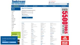 Sign in - Toolstream Tools | Suppliers of over 6000 Hand and Power ...