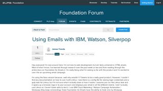 Using Emails with IBM, Watson, Silverpop | Foundation Forum from ZURB