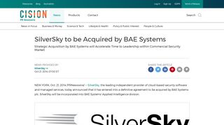 SilverSky to be Acquired by BAE Systems - PR Newswire