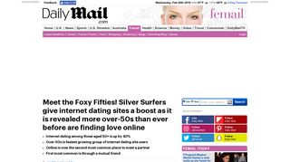 Silver Surfers give internet dating sites a boost as it is revealed more ...
