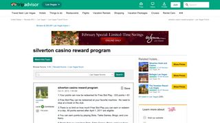 silverton casino reward program - Las Vegas Forum - TripAdvisor