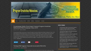 Program Kreativitas Mahasiswa | Universitas Muhammadiyah Jakarta