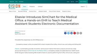 Elsevier Introduces SimChart for the Medical Office, a Hands-on EHR ...