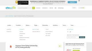 Yayasan Sime Darby Scholarship 2018 (Undergraduate)