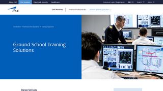 Ground School Training Solutions | CAE