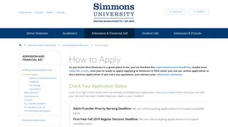How to Apply - Simmons University