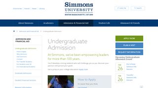 Undergraduate Admission - Simmons University