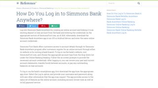 How Do You Log in to Simmons Bank Anywhere? | Reference.com