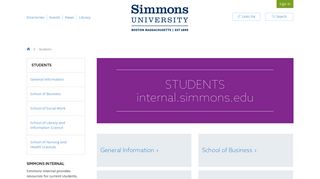 Students - About Simmons - Simmons University