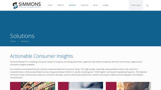 Solutions - Essential Consumer Insights - Simmons Research