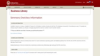 Simmons OneView Information | Business Library