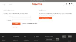 Sign in / Register - Simms Fishing
