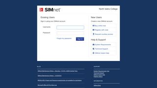 Hyperlink to SIMnet sign-up site - Higher Ed