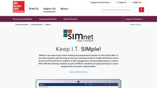 SIMnet keep I.T. simple! - McGraw-Hill Education