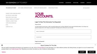 Securely Log Into Your Simon Giftcard Account - Simon Malls