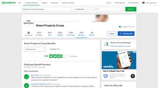 Simon Property Group Employee Benefits and Perks | Glassdoor
